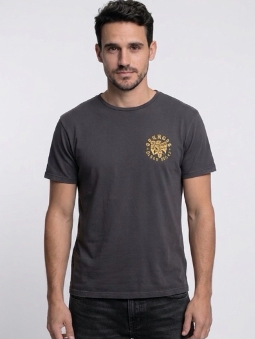 Cotton On Men’s Black Hills SD Sturgis Eagle Skull Graphic Tee Faded Black